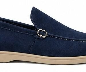 Mocassins Homme Bleu Marine en Daim – Casual Chic – Image 3