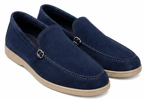 Mocassins Homme bleu marine en Daim Premium – Chaussures Casual Chic | GabStyle Gabon – Image 2