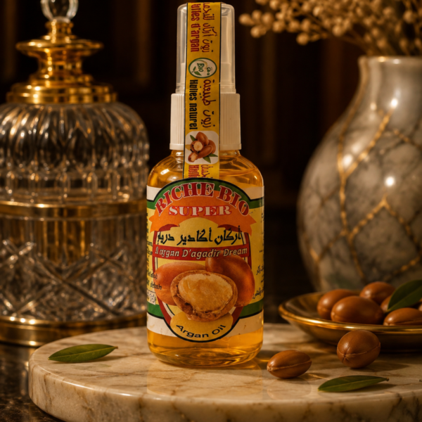 Huile d’Argan Naturelle Sans Saveur – Soin Visage, Corps & Cheveux