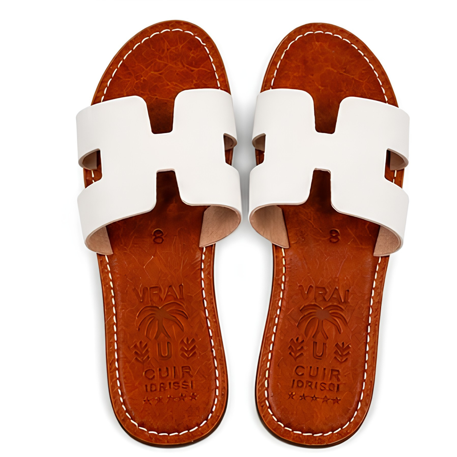 Babouche femme en cuir blanc – Élégante et confortable | GabStyle – Image 3