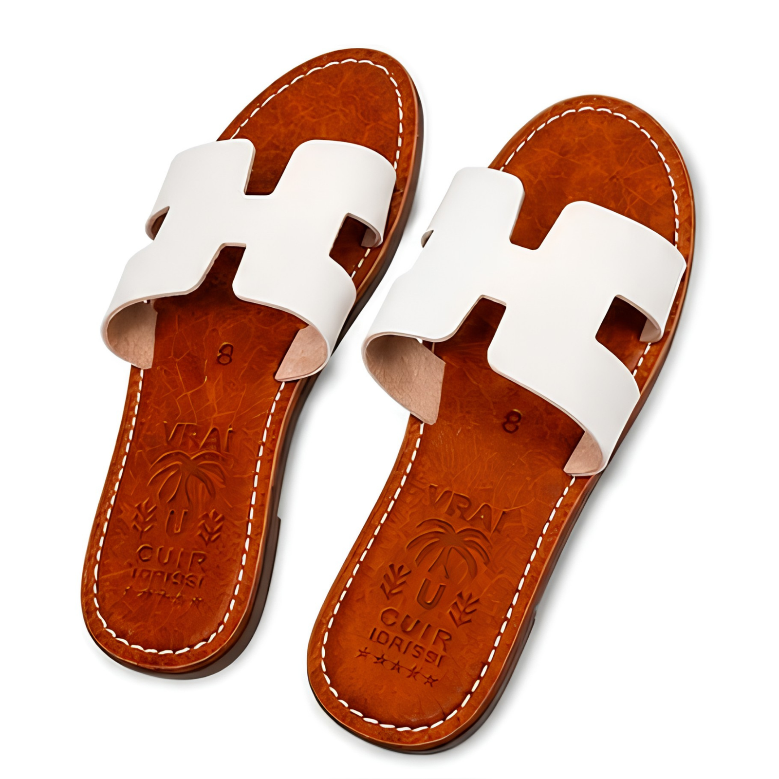 Babouche femme en cuir blanc – Élégante et confortable | GabStyle – Image 4